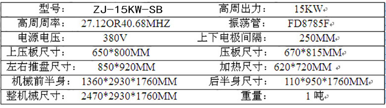 馬桶坐墊焊接機(jī)參數(shù)